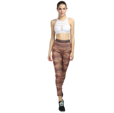 Wool printed yoga leggings